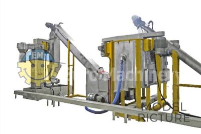 Zdjęcie modelowe maszyny myjącej plastik z wydajnością do 2000 kg/godz. Maszyna jest dostępna w sprzedaży.