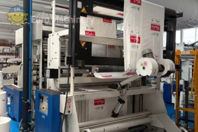 ELBA bottom seal bag making machine to produce carrier bags.